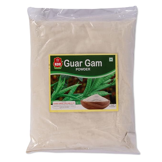 KOR Guar Gam Powder - 800g (Pack Of 1) | All Natural, Thickening, Binding Agent for Baking | Gluten Free