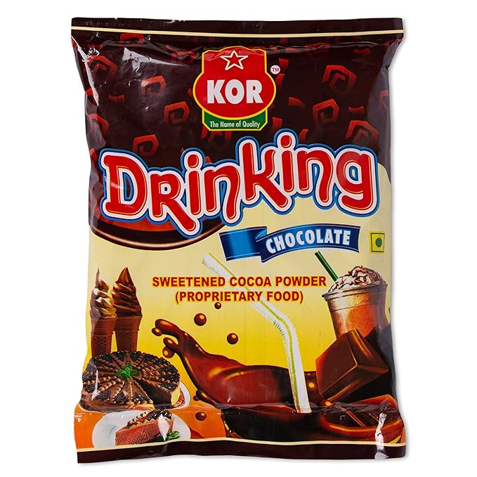 KOR Drinking Chocolate Powder - 800g (Pack of 1) | Used in Biscuits, Ice Cream, Dairy Drinks and Cakes | Shakes, Smoothies, Frosting Making