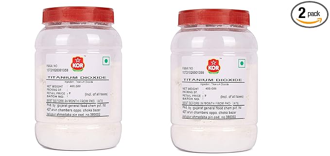 KOR Titanium Dioxide, 800g   White Colourant Powder for Cake Fondants Icing Modelling Paste, Flower Paste & White Chocolate