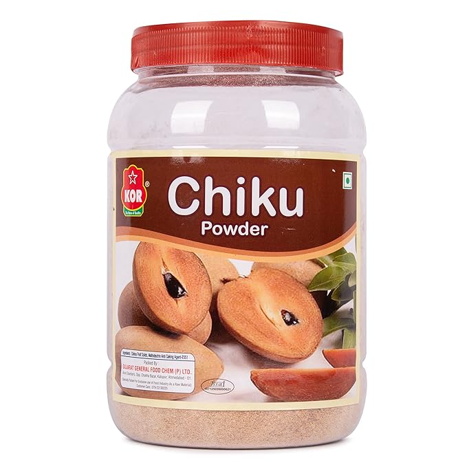 KOR Chiku Powder – 400gm (Pack Of 1) / Chikoo Fruit Shake Powder/Dried Chiku (Chikoo) / Healthy/Milkshake/Ice cream/No Added Sugars and Preservatives