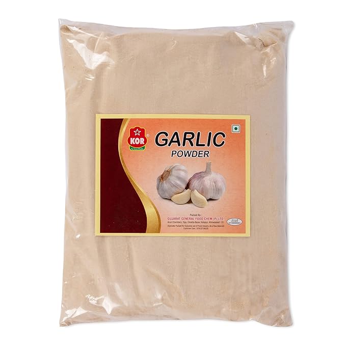 KOR Garlic Powder Dry - 800 Gm (Pack Of 1) / Ready To Use, Instant Garlic Flavour, All Natural and Free Flowing, Lahsun Powder For Cooking And Baking Indian Masala